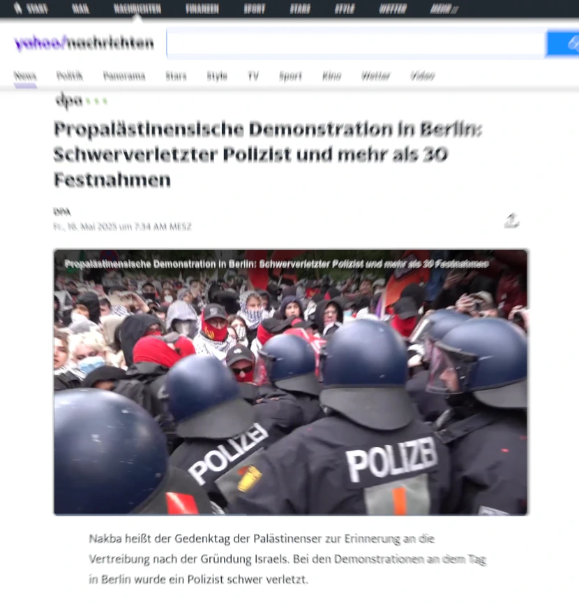 Screenshot: Ausschnitt eines Berichts auf yahoo